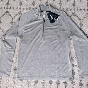 NWT RHONE Perforated Seamless Versatility Pullover Shirt 1/4 Zip •Men S• Grey